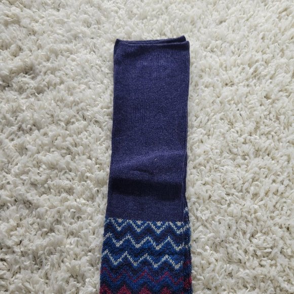 Over The Knee Socks Wool Chevron Stripe Long Boot Socks Boot Socks Pink - Picture 11 of 12